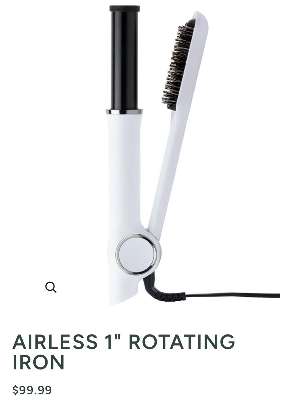 Airless 1" Rotating Iron - White and Black